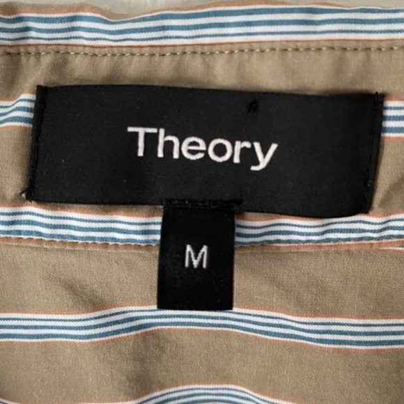 Theory Cotton Button Down Stripe dress with pockets size medium - Picture 8 of 8